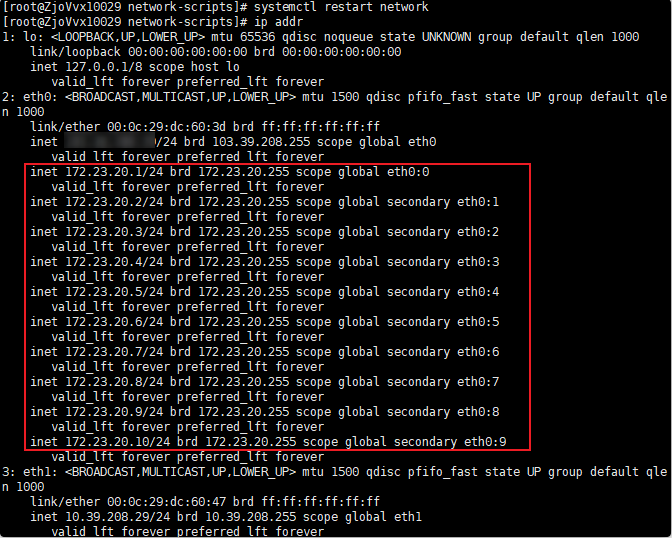 linux系统实例操作添加多IP